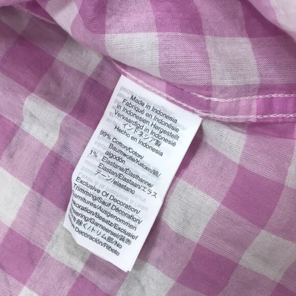 J.Crew Gingham Short Sleeve Pajama Top - Picture 4 of 4